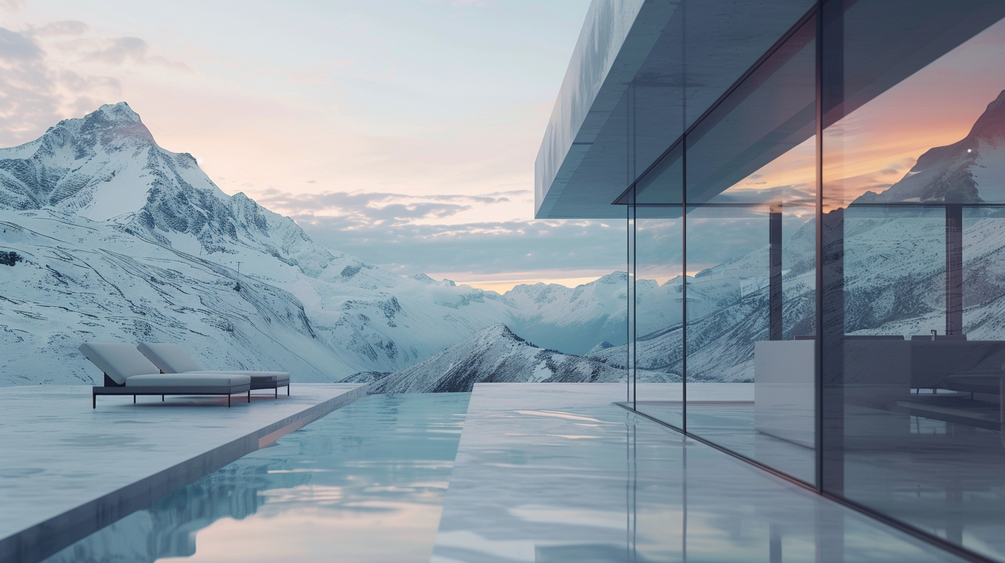 Luxury mountain infinity pool